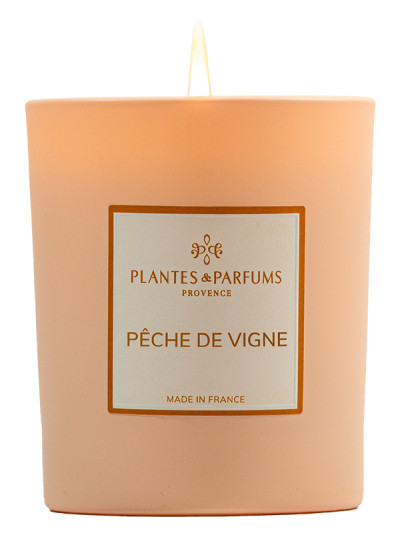 Bougie parfumée Pêche de Vigne 180g | PLANTES & PARFUMS