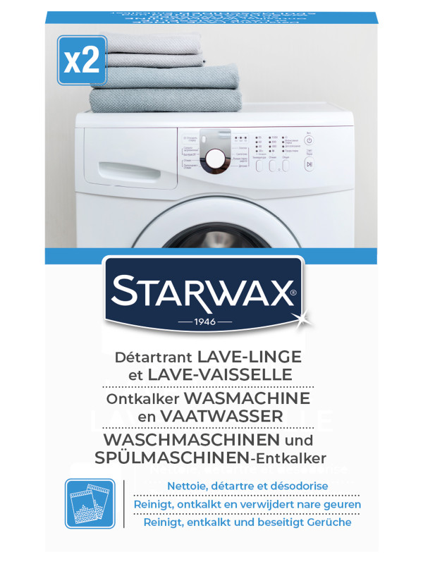 Nettoyant détartrant lave-linge et lave-vaisselle STARWAX 2 x 75 g